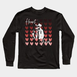 RIP Heart Throb Ombré Red Hearts Yellowstone Valentines Day Design Long Sleeve T-Shirt